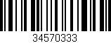 Código de barras (EAN, GTIN, SKU, ISBN): '34570333'