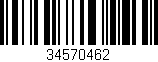 Código de barras (EAN, GTIN, SKU, ISBN): '34570462'