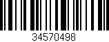 Código de barras (EAN, GTIN, SKU, ISBN): '34570498'