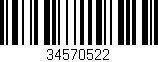 Código de barras (EAN, GTIN, SKU, ISBN): '34570522'