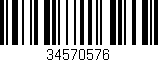 Código de barras (EAN, GTIN, SKU, ISBN): '34570576'