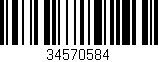 Código de barras (EAN, GTIN, SKU, ISBN): '34570584'