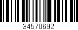 Código de barras (EAN, GTIN, SKU, ISBN): '34570692'