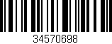 Código de barras (EAN, GTIN, SKU, ISBN): '34570698'