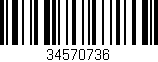 Código de barras (EAN, GTIN, SKU, ISBN): '34570736'