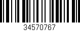 Código de barras (EAN, GTIN, SKU, ISBN): '34570767'