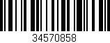 Código de barras (EAN, GTIN, SKU, ISBN): '34570858'