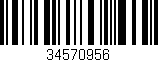 Código de barras (EAN, GTIN, SKU, ISBN): '34570956'