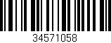 Código de barras (EAN, GTIN, SKU, ISBN): '34571058'