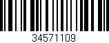 Código de barras (EAN, GTIN, SKU, ISBN): '34571109'