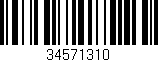Código de barras (EAN, GTIN, SKU, ISBN): '34571310'