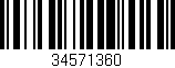 Código de barras (EAN, GTIN, SKU, ISBN): '34571360'