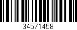 Código de barras (EAN, GTIN, SKU, ISBN): '34571458'