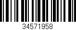 Código de barras (EAN, GTIN, SKU, ISBN): '34571958'