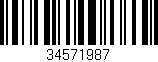 Código de barras (EAN, GTIN, SKU, ISBN): '34571987'