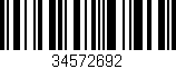 Código de barras (EAN, GTIN, SKU, ISBN): '34572692'