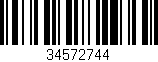 Código de barras (EAN, GTIN, SKU, ISBN): '34572744'
