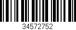 Código de barras (EAN, GTIN, SKU, ISBN): '34572752'