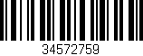 Código de barras (EAN, GTIN, SKU, ISBN): '34572759'