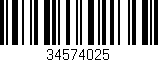 Código de barras (EAN, GTIN, SKU, ISBN): '34574025'
