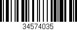 Código de barras (EAN, GTIN, SKU, ISBN): '34574035'