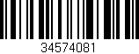 Código de barras (EAN, GTIN, SKU, ISBN): '34574081'