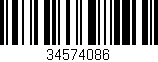 Código de barras (EAN, GTIN, SKU, ISBN): '34574086'