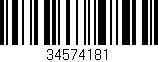Código de barras (EAN, GTIN, SKU, ISBN): '34574181'