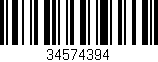 Código de barras (EAN, GTIN, SKU, ISBN): '34574394'