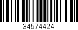 Código de barras (EAN, GTIN, SKU, ISBN): '34574424'