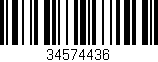 Código de barras (EAN, GTIN, SKU, ISBN): '34574436'