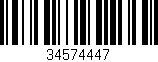 Código de barras (EAN, GTIN, SKU, ISBN): '34574447'