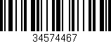 Código de barras (EAN, GTIN, SKU, ISBN): '34574467'