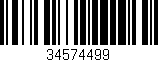 Código de barras (EAN, GTIN, SKU, ISBN): '34574499'