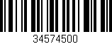 Código de barras (EAN, GTIN, SKU, ISBN): '34574500'