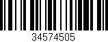 Código de barras (EAN, GTIN, SKU, ISBN): '34574505'