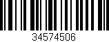 Código de barras (EAN, GTIN, SKU, ISBN): '34574506'