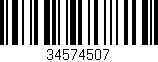 Código de barras (EAN, GTIN, SKU, ISBN): '34574507'