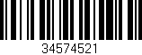 Código de barras (EAN, GTIN, SKU, ISBN): '34574521'