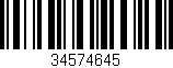 Código de barras (EAN, GTIN, SKU, ISBN): '34574645'