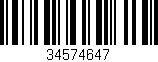 Código de barras (EAN, GTIN, SKU, ISBN): '34574647'