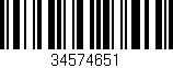 Código de barras (EAN, GTIN, SKU, ISBN): '34574651'