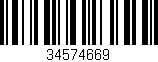 Código de barras (EAN, GTIN, SKU, ISBN): '34574669'