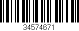 Código de barras (EAN, GTIN, SKU, ISBN): '34574671'