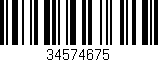 Código de barras (EAN, GTIN, SKU, ISBN): '34574675'