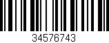 Código de barras (EAN, GTIN, SKU, ISBN): '34576743'