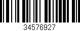 Código de barras (EAN, GTIN, SKU, ISBN): '34576927'