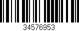 Código de barras (EAN, GTIN, SKU, ISBN): '34576953'