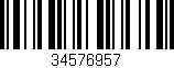 Código de barras (EAN, GTIN, SKU, ISBN): '34576957'