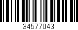 Código de barras (EAN, GTIN, SKU, ISBN): '34577043'